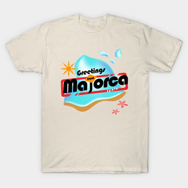 palma de mallorca beach (Majorca) - 90s style T-Shirt by AdishPr